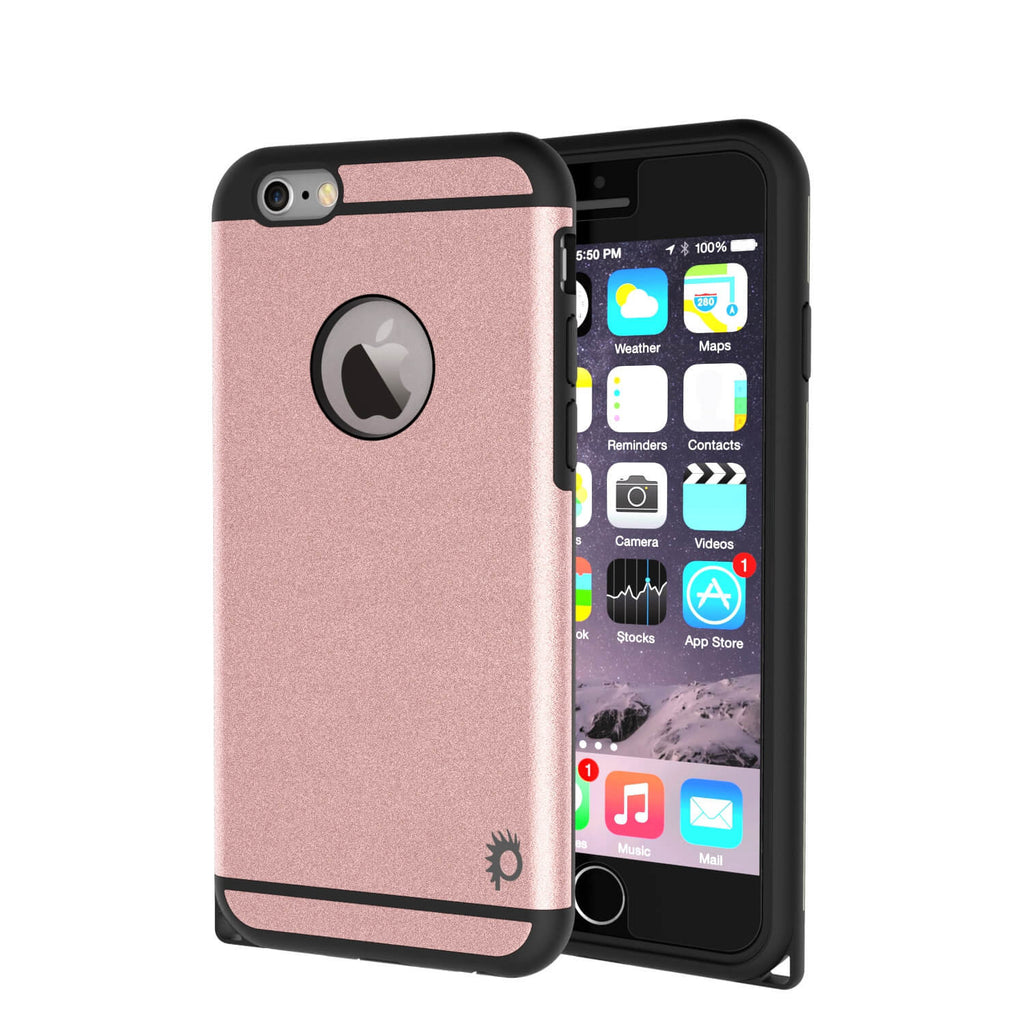 iPhone 6s Plus/6 Plus  Case PunkCase Galactic Rose Gold Slim w/ Tempered Glass | Lifetime Warranty (Color in image: rose gold)