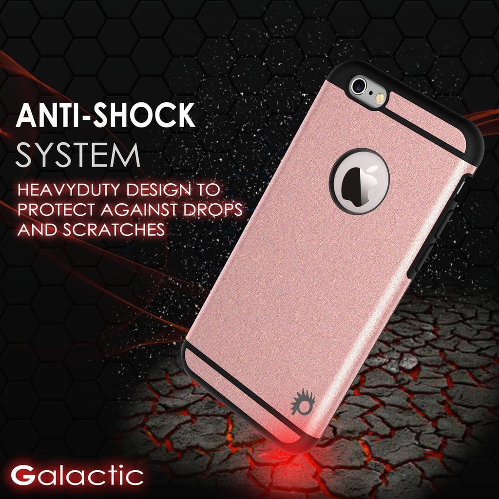 iPhone 6s Plus/6 Plus  Case PunkCase Galactic Rose Gold Slim w/ Tempered Glass | Lifetime Warranty (Color in image: gold)