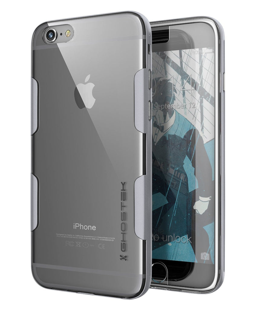iPhone 6s Plus Case Silver Ghostek Cloak, Slim Protective w/ Tempered Glass | Lifetime Warranty (Color in image: silver)