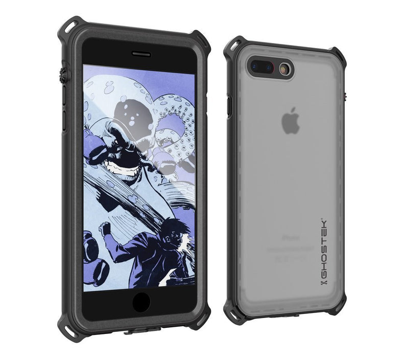 iPhone 7 Plus Waterproof Case, Ghostek Nautical Series for iPhone 7 Plus | Slim Underwater Protection | Adventure Duty | Swimming (Black) (Color in image: Black)