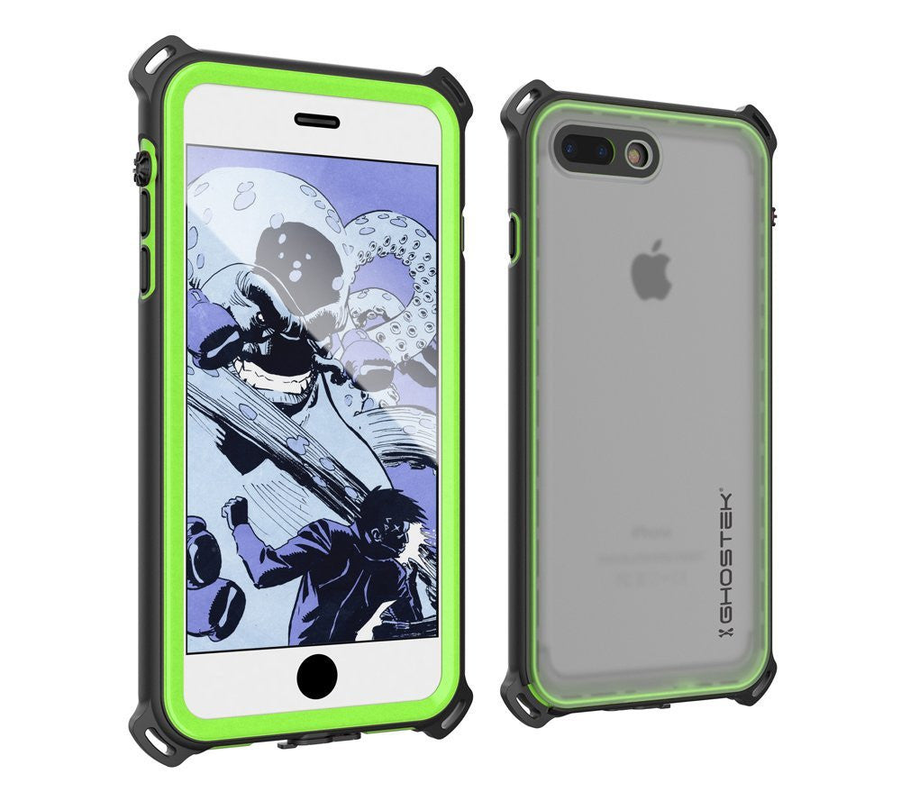 iPhone 7 Plus Waterproof Case, Ghostek Nautical Series for iPhone 7 Plus | Slim Underwater Protection | Adventure Duty | Swimming (Green) (Color in image: Green)