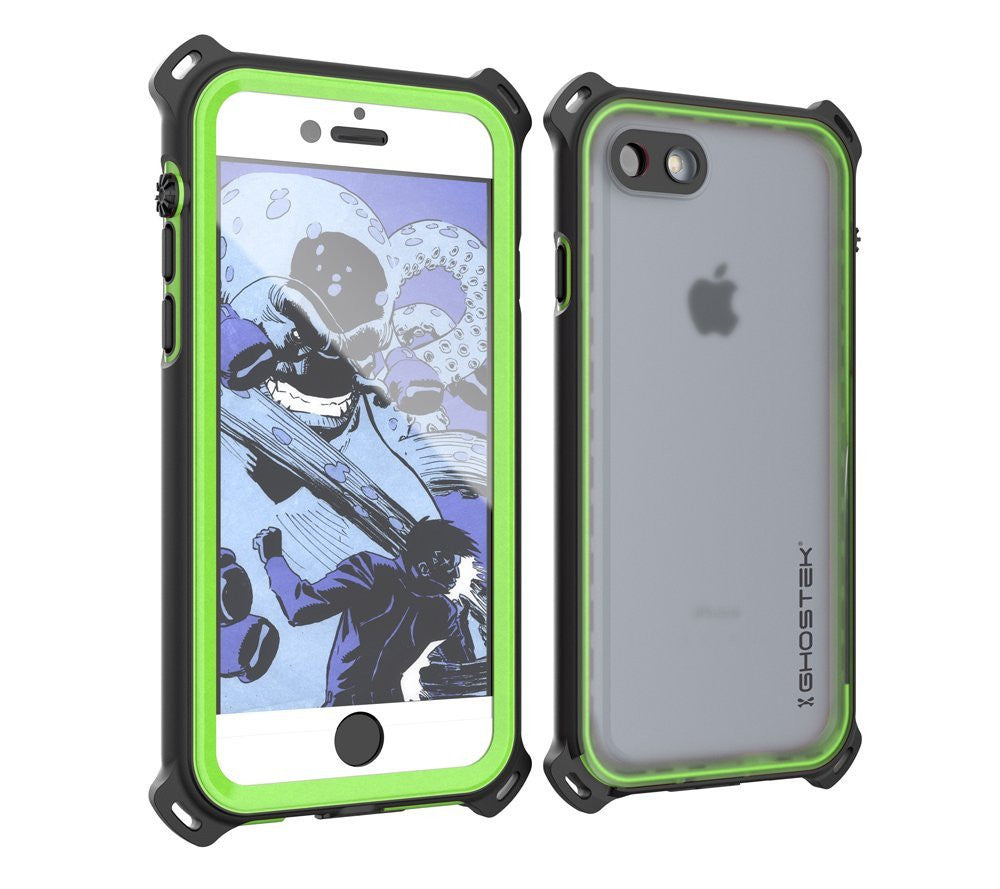 iPhone 7 Waterproof Case, Ghostek Nautical Series for iPhone 7 | Slim Underwater Protection| Adventure Duty | Ultra Fit | Swimming (Green) (Color in image: Green)