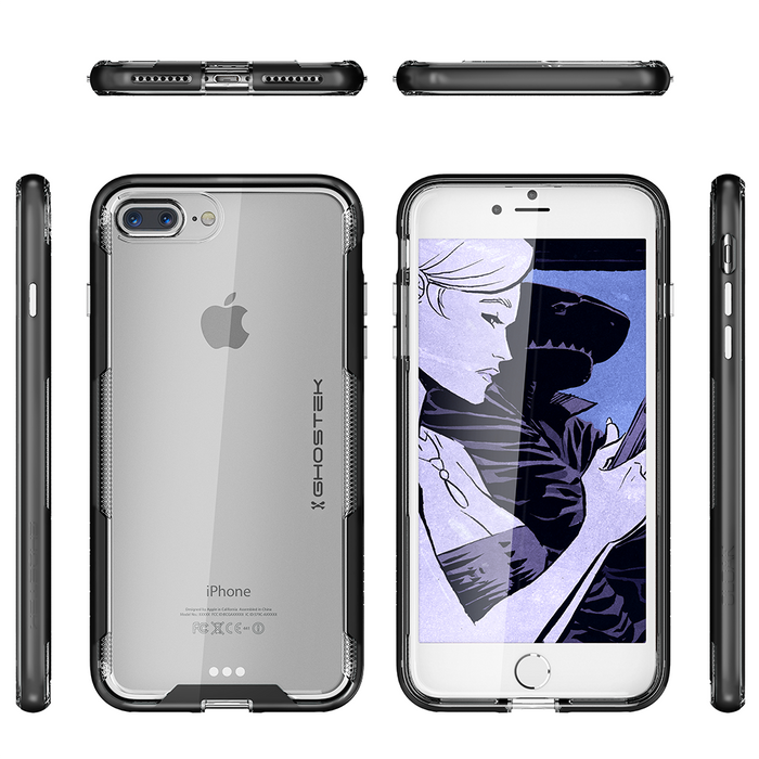 iPhone 8+ Plus Case, Ghostek Cloak 3 Series  for iPhone 8+ Plus  Case [BLACK] (Color in image: Red)