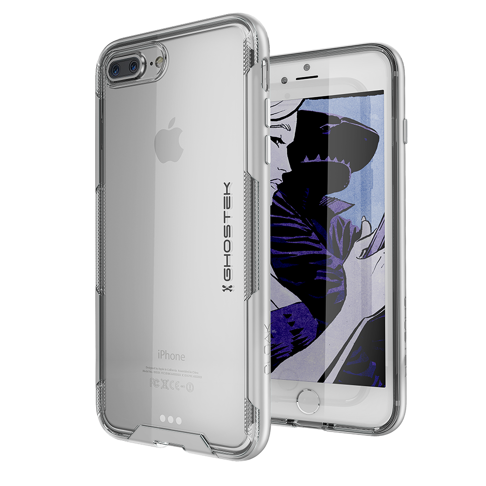 iPhone 7+ Plus Case ,Ghostek Cloak 3 Series  for iPhone 7+ Plus  Case [SILVER] (Color in image: Silver)