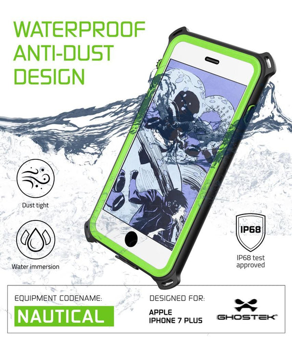 iPhone 7+ Plus case, Ghostek®  Nautical Series  for iPhone 7+ Plus Rugged Heavy Duty Case |  GREEN 