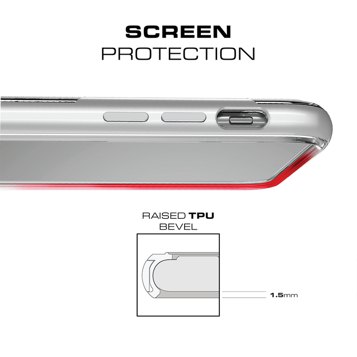 iPhone X Case / iPhone 10 Cover, Ghostek Cloak3 Premium Transparent Tough Rugged Bumper + Unique Diamond Grip Face ID Compatible | Gold (Color in image: Pink)