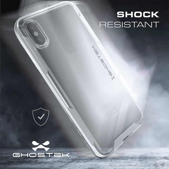 Ghostek Cloak 3 Series Apple iPhone X Clear Skin Gel With Reinforced Bumper | Wireless Charging Compatible | Teal 