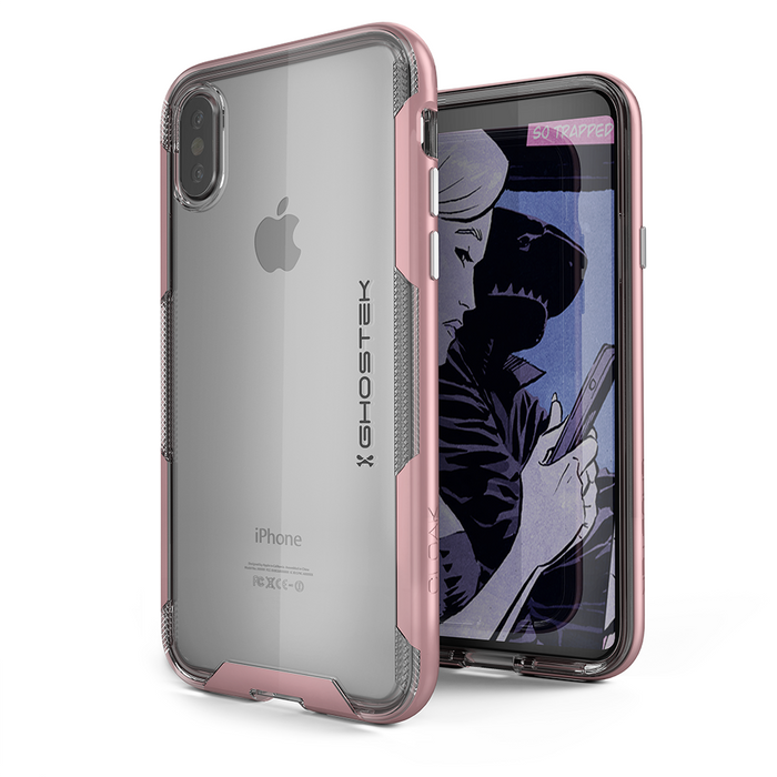 iPhone X Girly Case, Ghostek Cloak3 Slim Cute Luxury Thin Soft Cover | Wireless Charging Ready | Pink (Color in image: Pink)