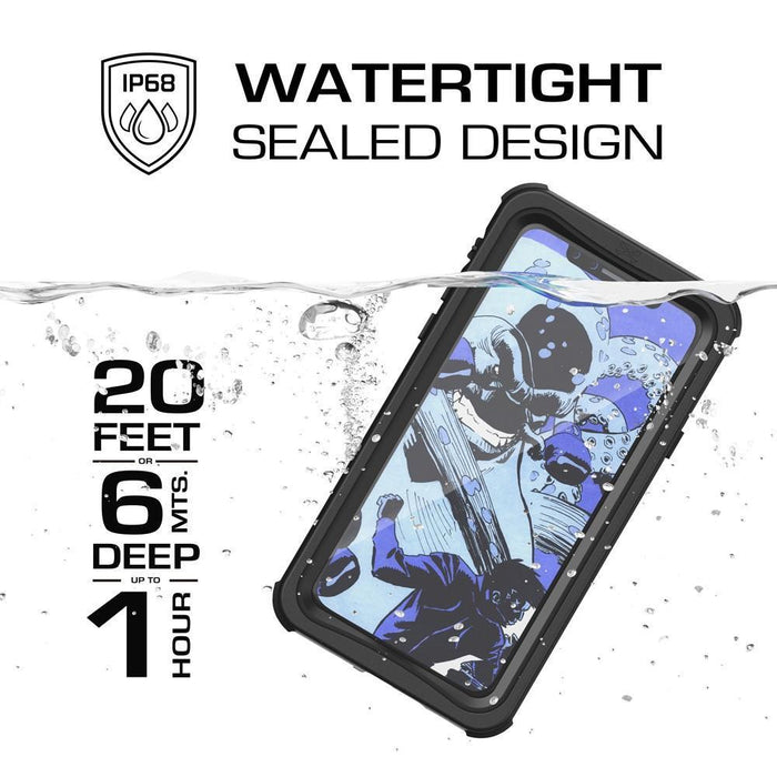 iPhone X Waterproof Case, Ghostek Nautical Military Grade Shock & Drop Tested | Face ID Compatible – Retail Packaging | Black 