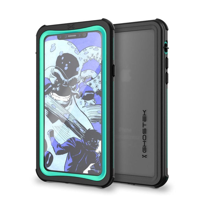 iPhone X Waterproof Case, Ghostek Nautical Series Extreme Durable Tough Cover | Hybrid Impact Rugged Outdoor Design | Teal (Color in image: Teal)