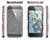 iPhone SE/5S/5 Case Ghostek® Cloak Pink Slim | Tempered Glass | Lifetime Warranty Exchange (Color in image: red)