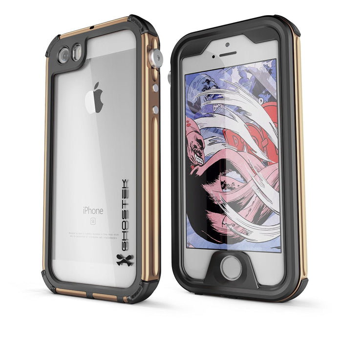 iPhone 7 Waterproof Case, Ghostek® Atomic 3.0 Gold Series (Color in image: Gold)