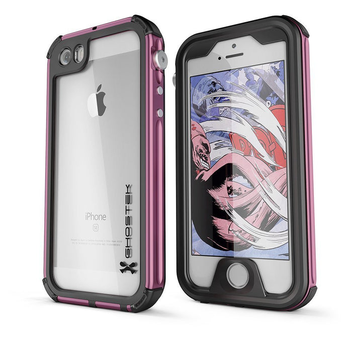 iPhone 7 Waterproof Case, Ghostek® Atomic 3.0 Pink Series (Color in image: Pink)