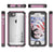iPhone 7 Waterproof Case, Ghostek® Atomic 3.0 Pink Series (Color in image: Gold)