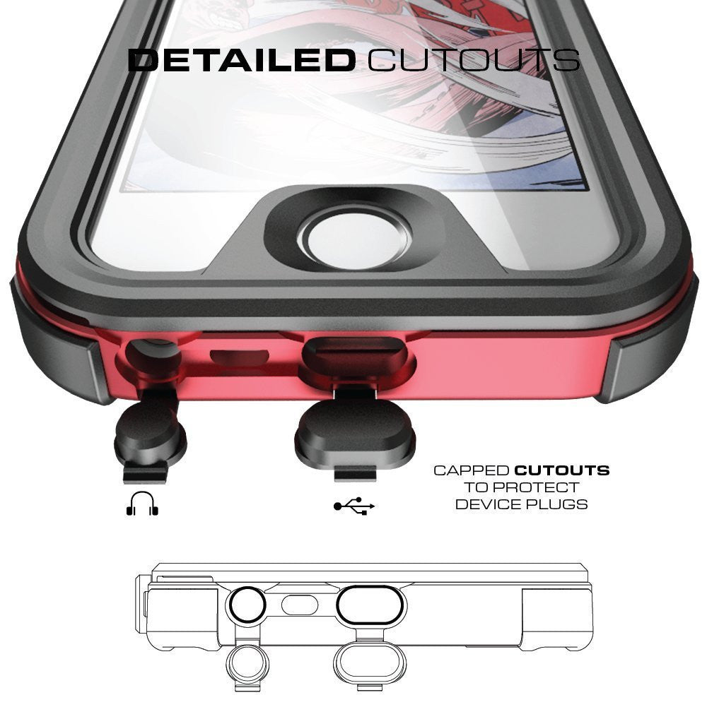 iPhone 7 Waterproof Case, Ghostek® Atomic 3.0 Silver Series | Underwater | Touch-ID 