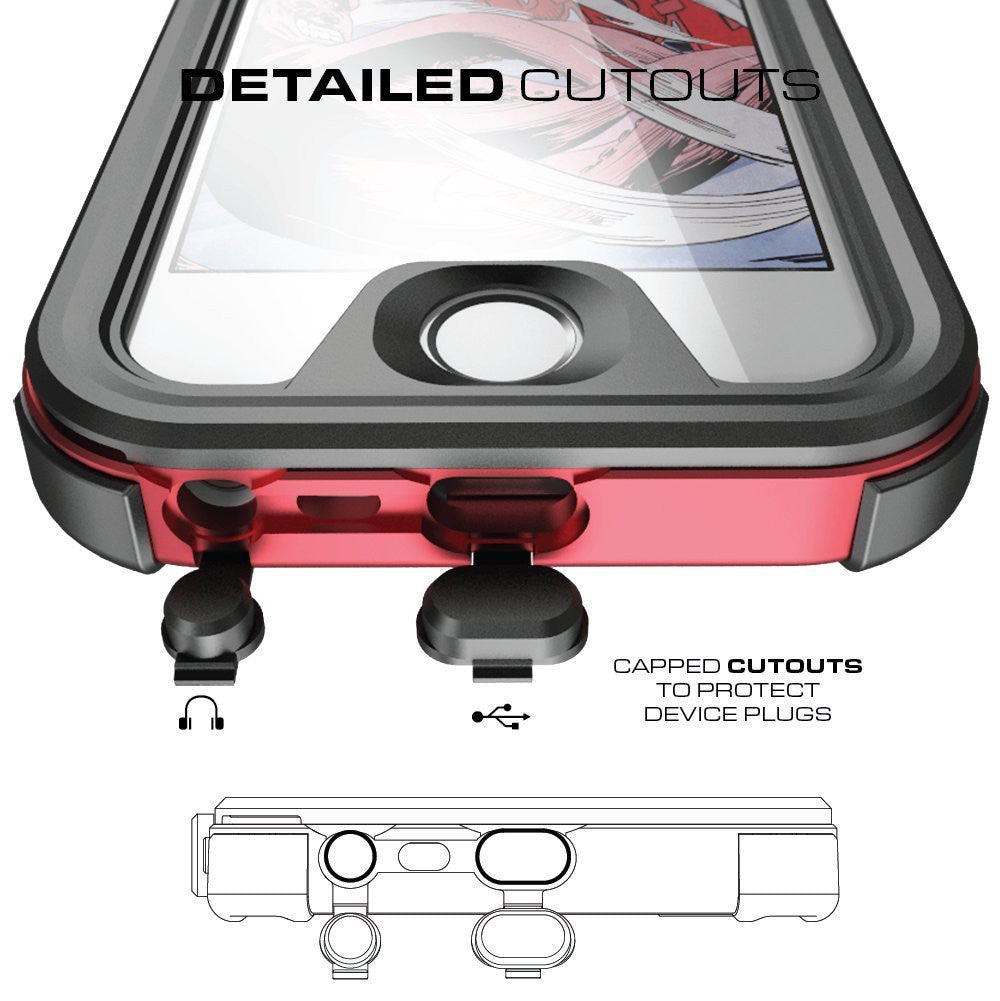 iPhone SE/5S/5 Waterproof Case, Ghostek® Atomic 3.0 Silver Series | Underwater | Touch-ID (Color in image: Teal)