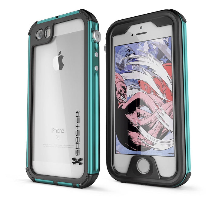 iPhone 8 Waterproof Case, Ghostek® Atomic 3.0 Teal Series (Color in image: Gold)