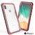 iPhone X Case, PUNKCase [CRYSTAL SERIES] Protective IP68 Certified Cover W/ Attached Screen Protector [RED] (Color in image: Light Blue)