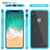 iPhone X Case, PUNKcase [LUCID 2.0 Series] [Slim Fit] Armor Cover W/Integrated Anti-Shock System & Tempered Glass Screen Protector [Light Blue] (Color in image: White)