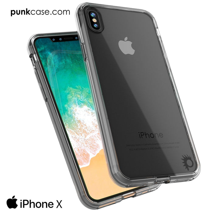 iPhone X Case, PUNKcase [LUCID 2.0 Series] [Slim Fit] Armor Cover W/Integrated Anti-Shock System & Tempered Glass PUNKSHIELD Screen Protector [Clear] (Color in image: Teal)