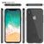 iPhone X Case, PUNKcase [LUCID 2.0 Series] [Slim Fit] Armor Cover W/Integrated Anti-Shock System & Tempered Glass Screen Protector [Crystal Black] (Color in image: Teal)