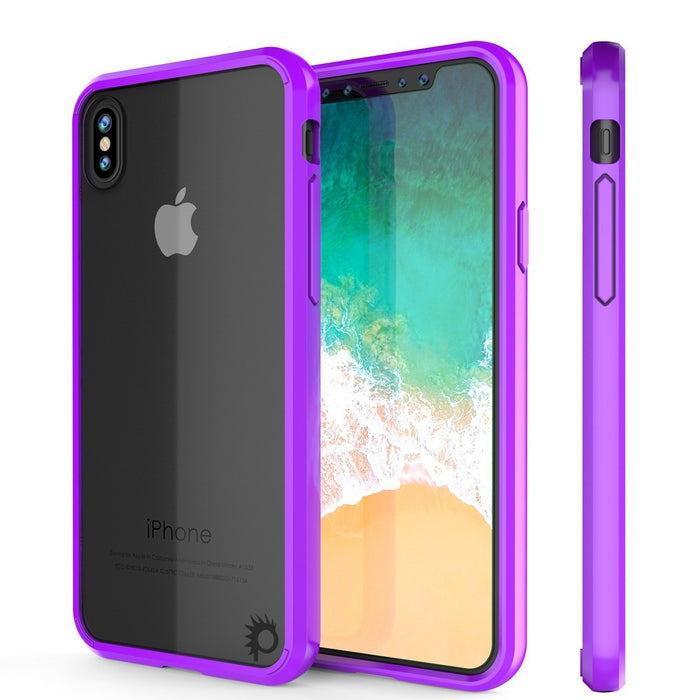 iPhone XR Case, PUNKcase [Lucid 2.0 Series] [Slim Fit] Armor Cover [Purple] (Color in image: Purple)