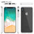 iPhone X Case, PUNKcase [LUCID 2.0 Series] [Slim Fit] Armor Cover W/Integrated Anti-Shock System & Tempered Glass PUNKSHIELD Screen Protector [White] (Color in image: Black)