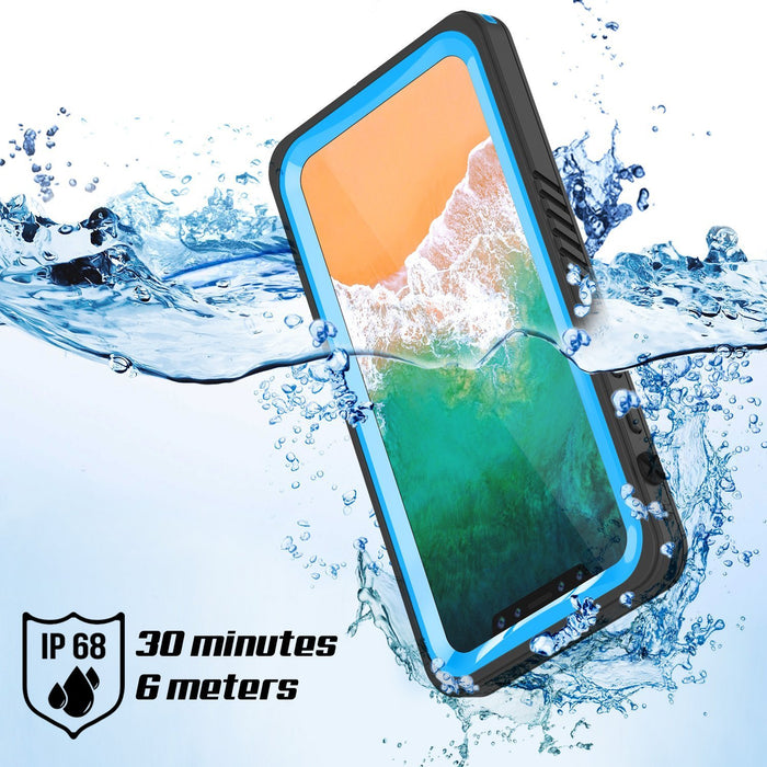 iPhone XS Max Waterproof Case, Punkcase [Extreme Series] Armor Cover W/ Built In Screen Protector [Light Blue] (Color in image: Light Green)