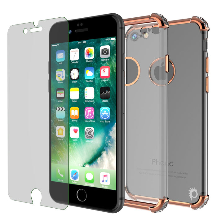 iPhone 8 Case, Punkcase [BLAZE SERIES] Protective Cover W/ PunkShield Screen Protector [Shockproof] [Slim Fit] for Apple iPhone [RoseGold] (Color in image: Gold)