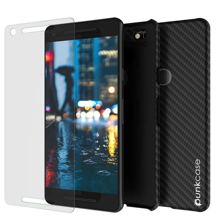 Google Pixel 2 CarbonShield Heavy Duty & Ultra Thin 2  Leather Cover 