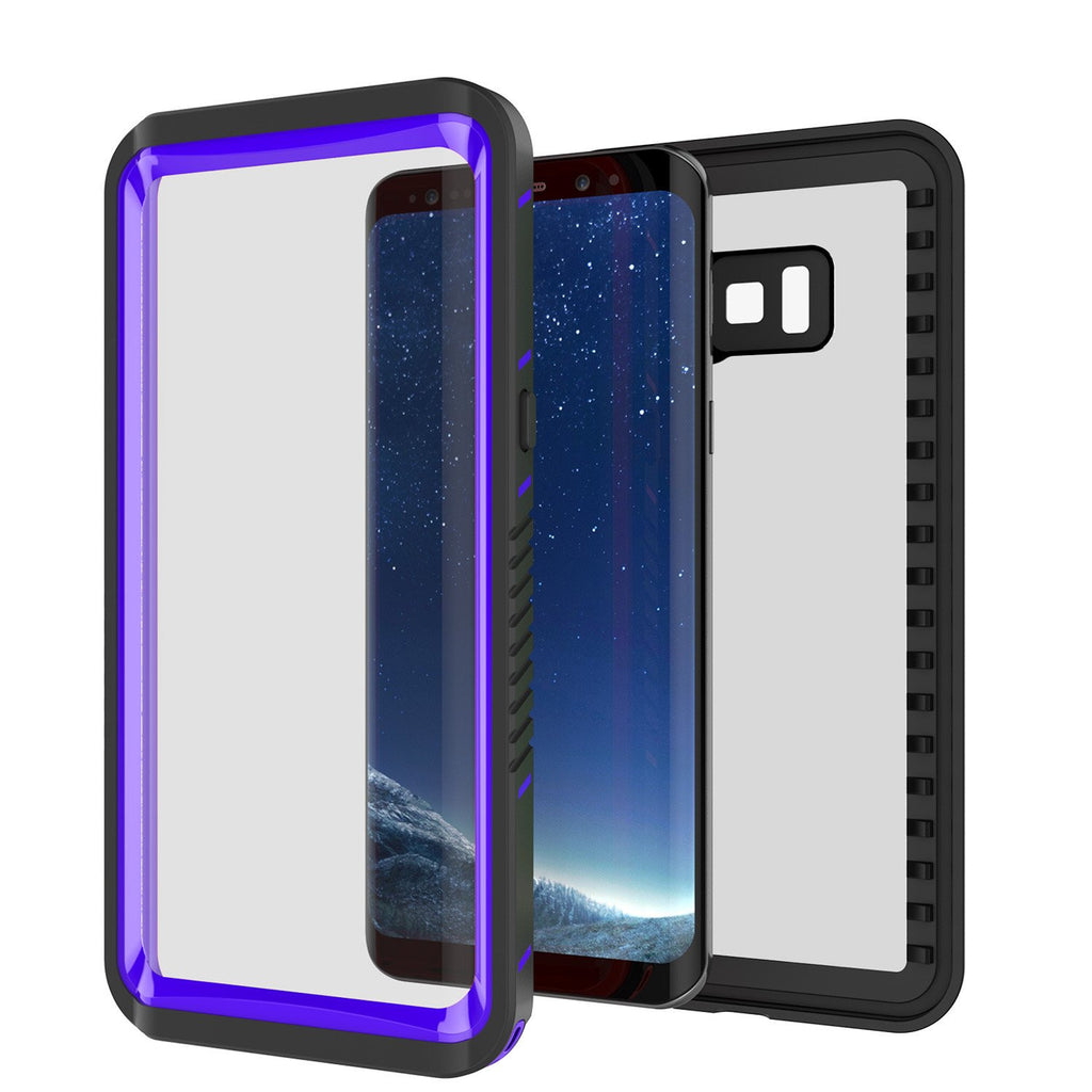 Galaxy S8 PLUS Waterproof Case, Punkcase [Extreme Series] [Slim Fit] [IP68 Certified] [Shockproof] [Snowproof] [Dirproof] Armor Cover W/ Built In Screen Protector for Samsung Galaxy S8+ [Purple] (Color in image: Green)