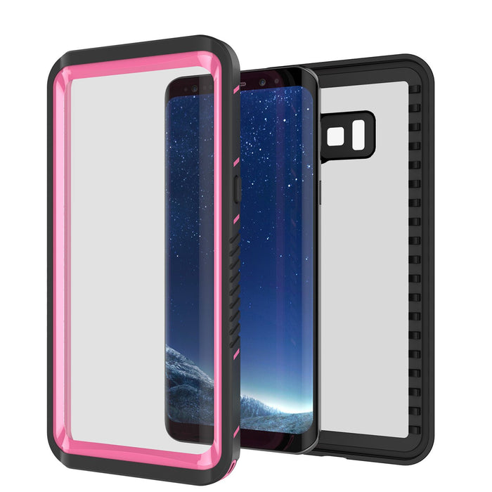 Galaxy S8 Waterproof Case, Punkcase [Extreme Series] [Slim Fit] [IP68 Certified] [Shockproof] [Snowproof] [Dirproof] Armor Cover W/ Built In Screen Protector for Samsung Galaxy S8 [Pink] (Color in image: White)