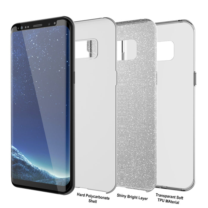 Galaxy S8 Plus Case, Punkcase Galactic 2.0 Series Ultra Slim Protective Armor TPU Cover [Silver] (Color in image: gold)