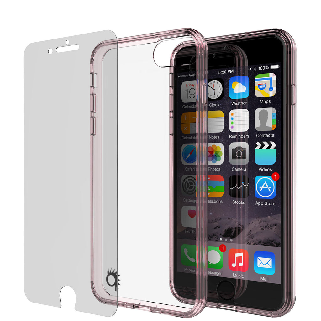 iPhone 7+ Plus Case Punkcase® LUCID 2.0 Crystal Pink Series w/ SHIELD Screen Protector | Ultra Fit (Color in image: clear)