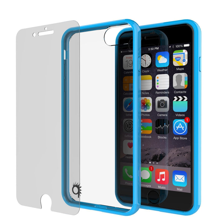 iPhone 8+ Plus Case Punkcase® LUCID 2.0 Light Blue Series w/ SHIELD Screen Protector | Ultra Fit (Color in image: clear)