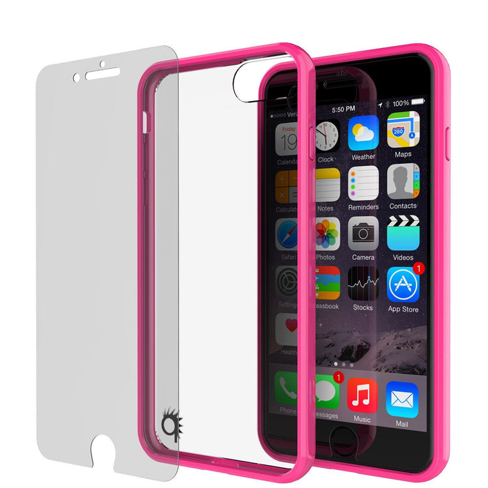 iPhone 8+ Plus Case Punkcase® LUCID 2.0 Pink Series w/ PUNK SHIELD Screen Protector | Ultra Fit (Color in image: clear)