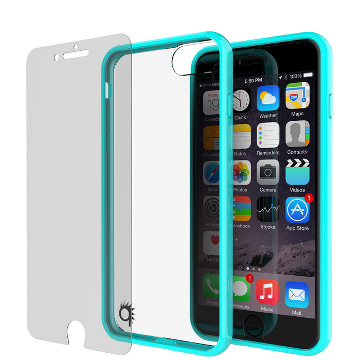 iPhone 7+ Plus Case Punkcase® LUCID 2.0 Teal Series w/ PUNK SHIELD Screen Protector | Ultra Fit (Color in image: clear)