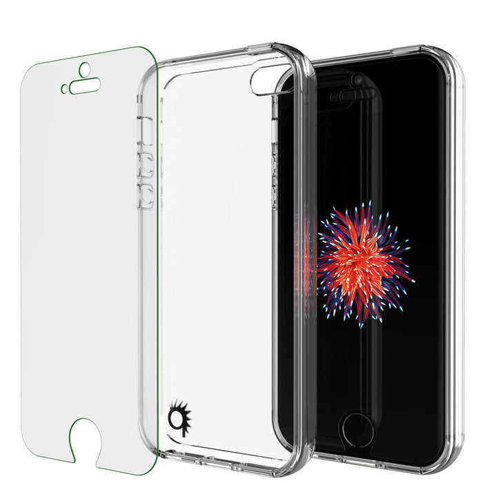 iPhone SE/5S/5 Case Punkcase® LUCID 2.0 Clear Series Series w/ PUNK SHIELD Screen Protector | Ultra Fit (Color in image: black)