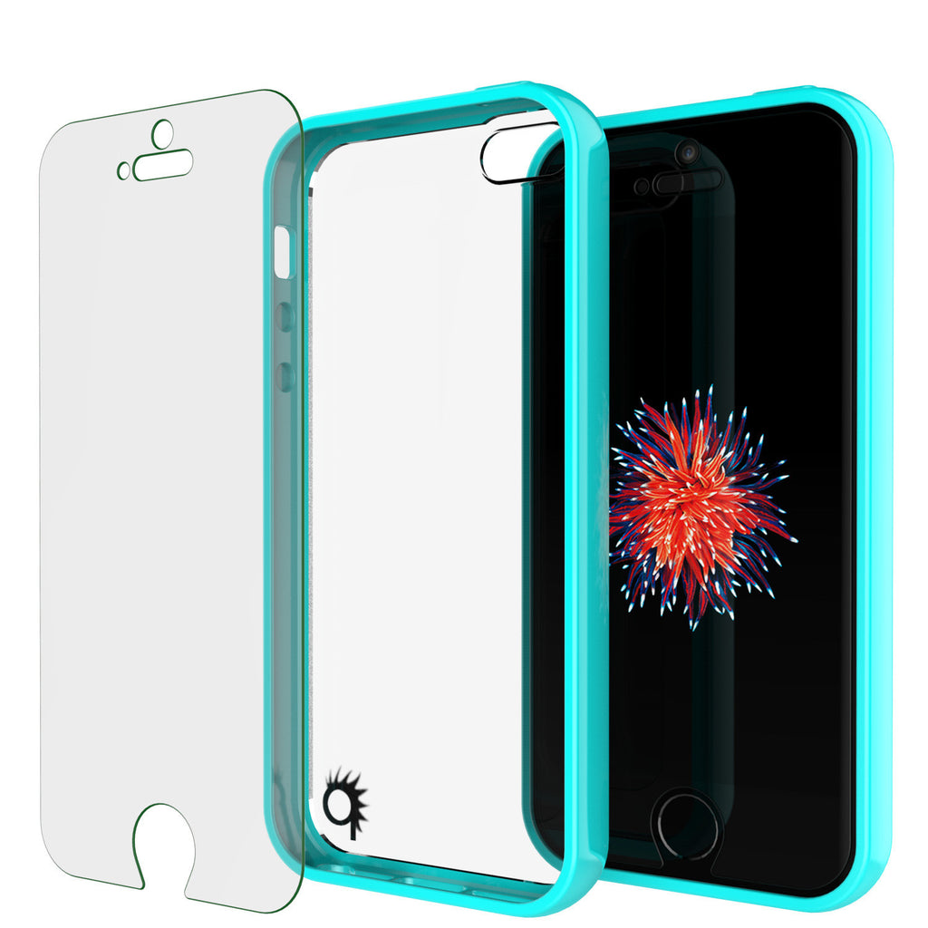 iPhone SE/5S/5 Case Punkcase® LUCID 2.0 Teal Series w/ PUNK SHIELD Screen Protector | Ultra Fit (Color in image: clear)