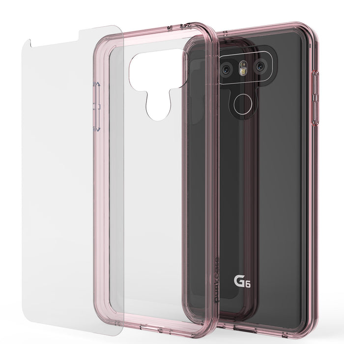 LG G6 Case Punkcase® LUCID 2.0 Crystal Pink Series w/ PUNK SHIELD Screen Protector | Ultra Fit (Color in image: clear)