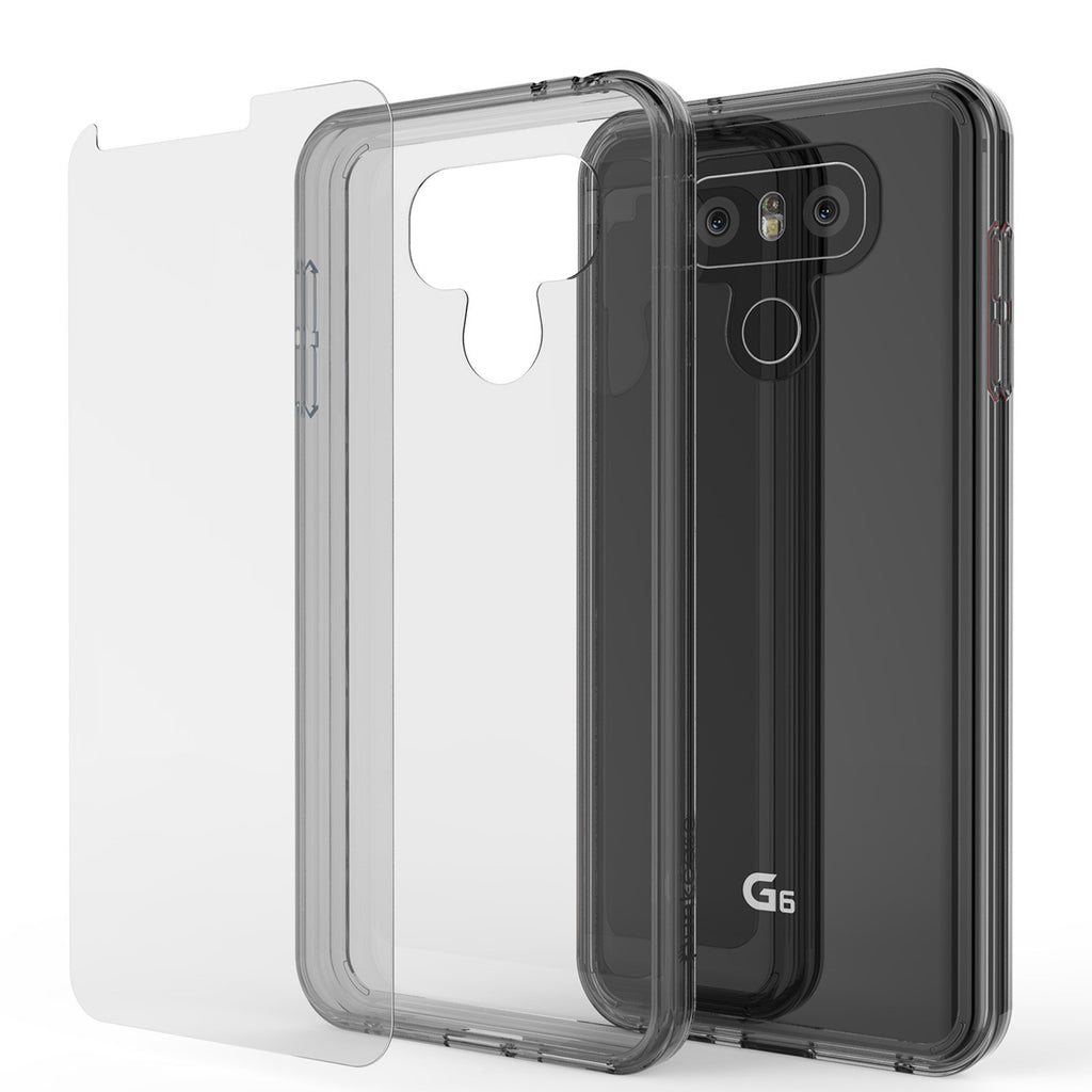 LG G6 Case Punkcase® LUCID 2.0 Crystal Black Series w/ PUNK SHIELD Screen Protector | Ultra Fit (Color in image: black)