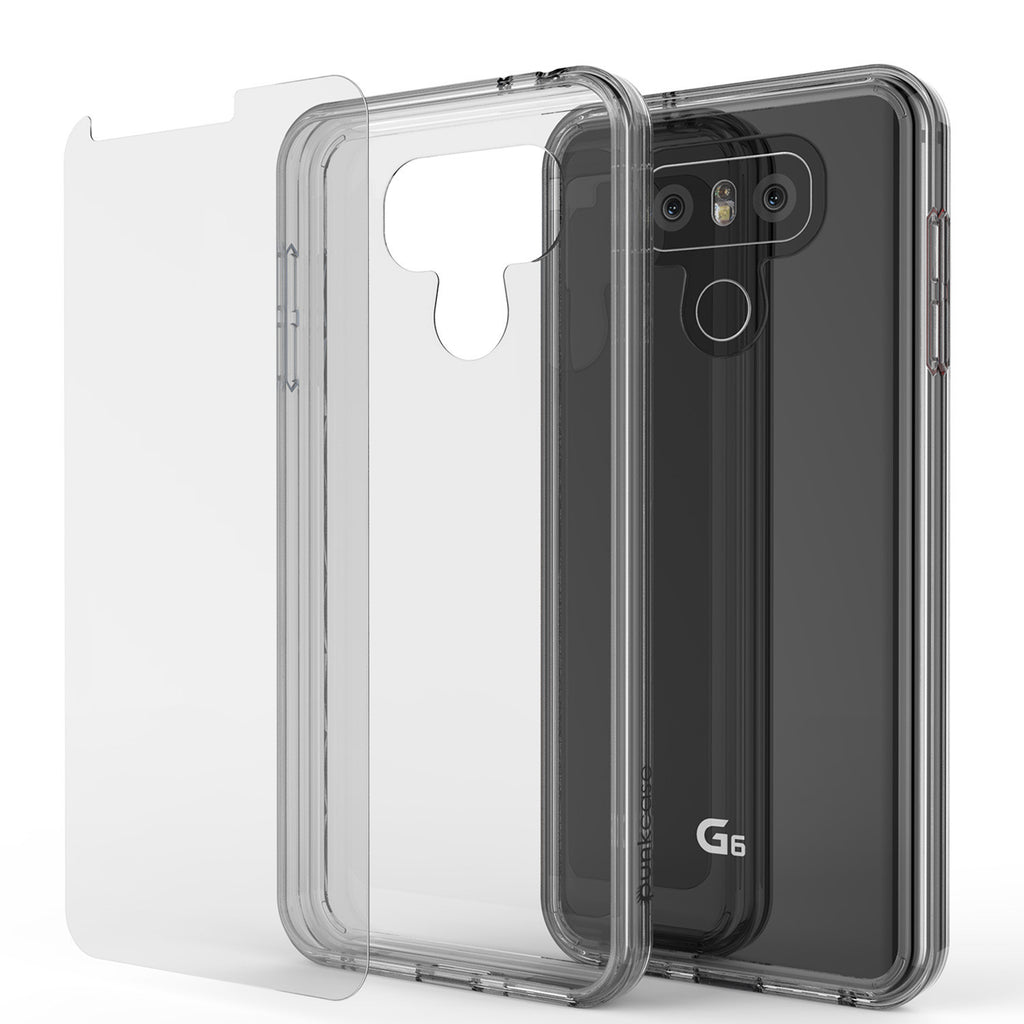 LG G6 Case Punkcase® LUCID 2.0 Clear Series w/ PUNK SHIELD Screen Protector | Ultra Fit (Color in image: black)