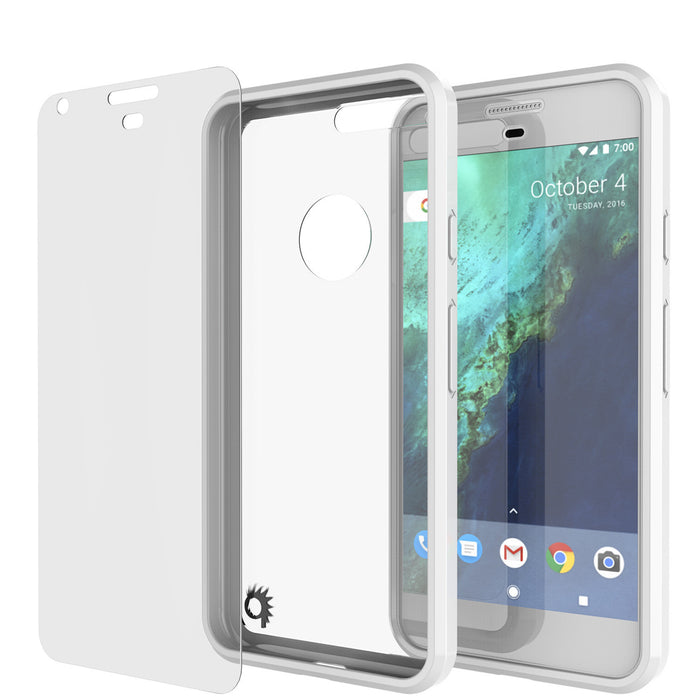 Google Pixel Case Punkcase® LUCID 2.0 White Series w/ PUNK SHIELD Glass Screen Protector | Ultra Fit (Color in image: clear)