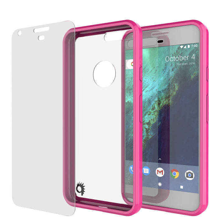 Google Pixel XL Case Punkcase® LUCID 2.0 Pink Series w/ PUNK SHIELD Glass Screen Protector | Ultra Fit (Color in image: crystal pink)