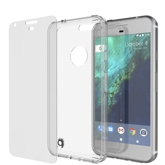 Google Pixel Case Punkcase® LUCID 2.0 Clear Series w/ PUNK SHIELD Glass Screen Protector | Ultra Fit (Color in image: black)