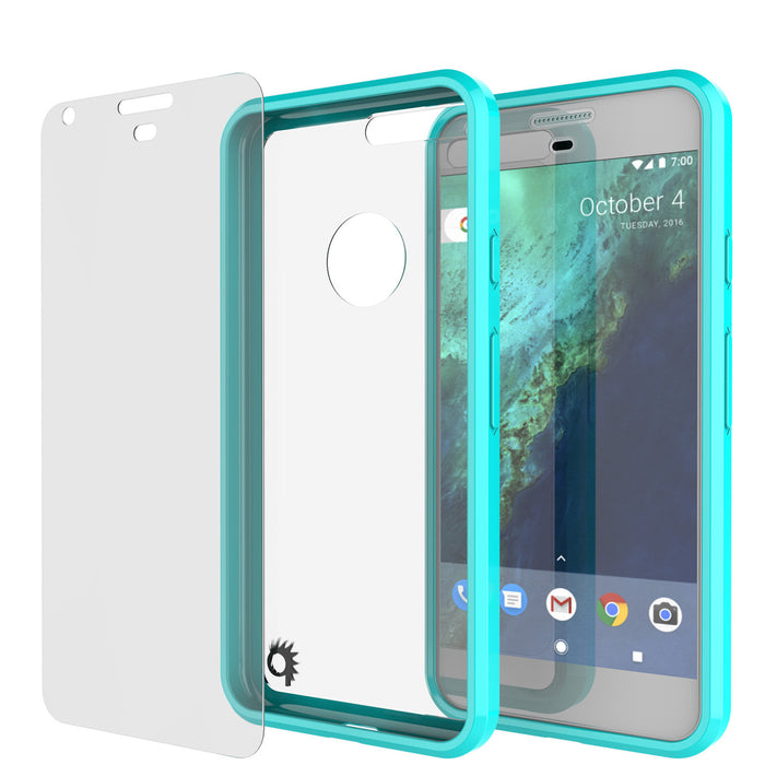 Google Pixel Case Punkcase® LUCID 2.0 Teal Series w/ PUNK SHIELD Glass Screen Protector | Ultra Fit (Color in image: clear)