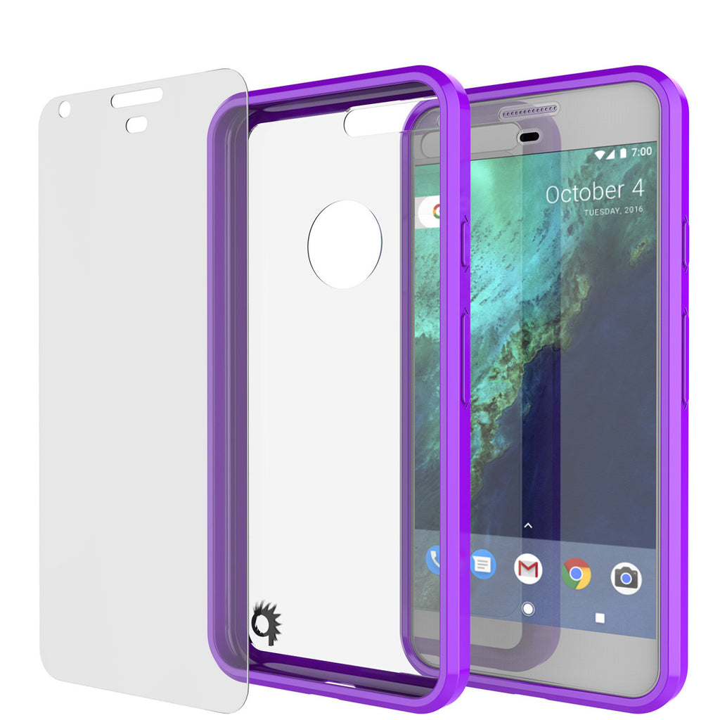 Google Pixel Case Punkcase® LUCID 2.0 Purple Series w/ PUNK SHIELD Glass Screen Protector | Ultra Fit (Color in image: clear)