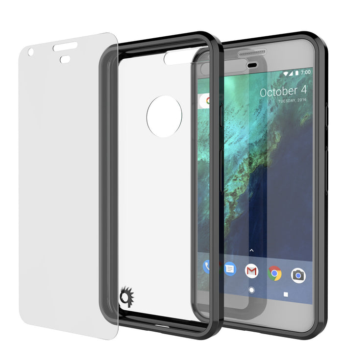 Google Pixel XL Case Punkcase® LUCID 2.0 Black Series w/ PUNK SHIELD Glass Screen Protector | Ultra Fit (Color in image: clear)