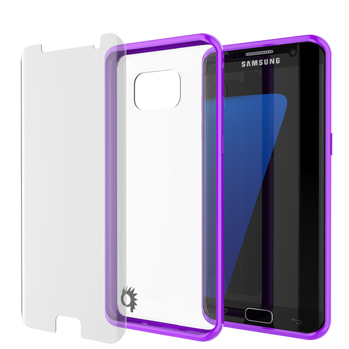S7 Edge Case Punkcase® LUCID 2.0 Purple Series w/ PUNK SHIELD Screen Protector | Ultra Fit (Color in image: purple)