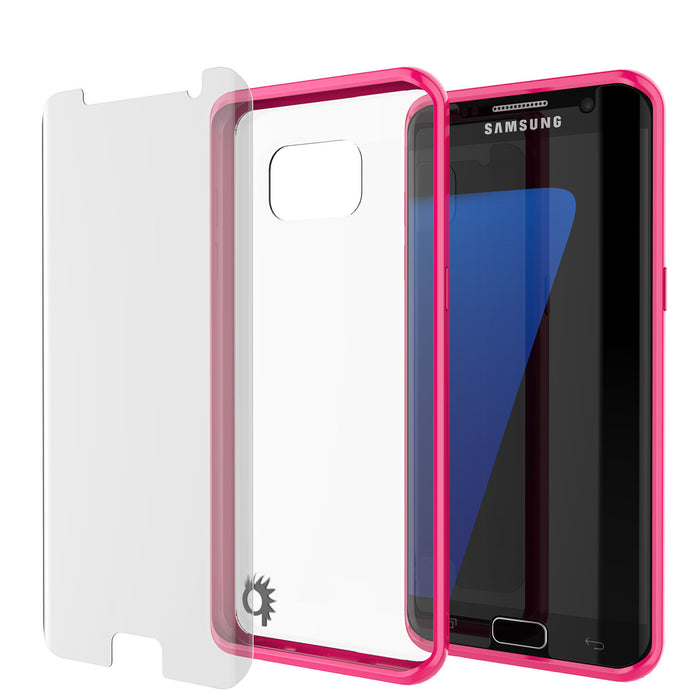 S7 Edge Case Punkcase® LUCID 2.0 Pink Series w/ PUNK SHIELD Screen Protector | Ultra Fit (Color in image: pink)